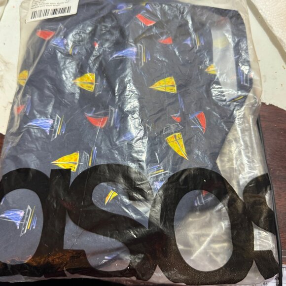 Asos Mens Size M Navy Sailboat Print Swim Trunks Elastic Waistband - Picture 5 of 5